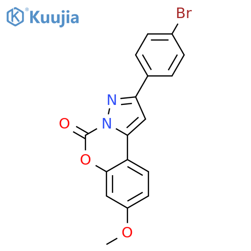 5H-Pyrazolo[1,5-c][1,3]benzoxazin-5-one, 2-(4-bromophenyl)-8-methoxy- structure