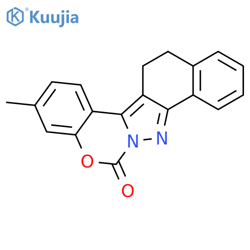 6H-Naphtho[1',2':3,4]pyrazolo[1,5-c][1,3]benzoxazin-6-one, 13,14-dihydro-3-methyl- structure
