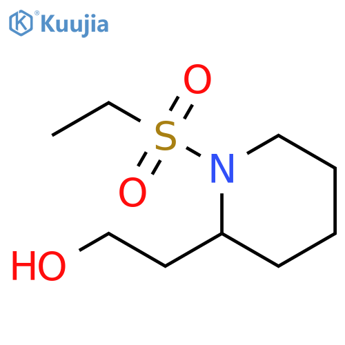 2-Piperidineethanol, 1-(ethylsulfonyl)- structure