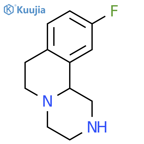 10-Fluoro-2,3,4,6,7,11b-hexahydro-1H-pyrazino[2,1-a]isoquinoline structure
