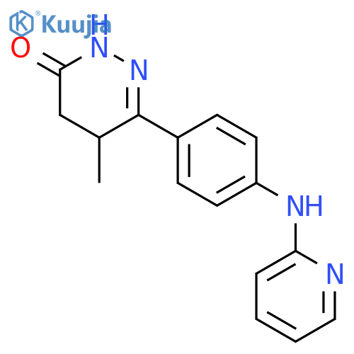 3(2H)-Pyridazinone, 4,5-dihydro-5-methyl-6-[4-(2-pyridinylamino)phenyl]- structure