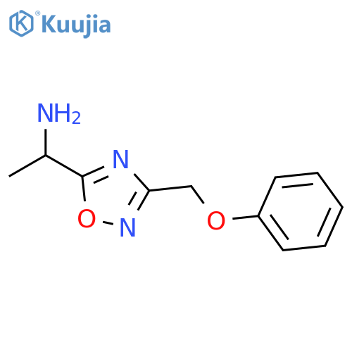 1-3-(Phenoxymethyl)-1,2,4-oxadiazol-5-ylethan-1-amine structure