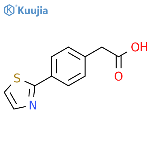 Benzeneacetic acid, 4-(2-thiazolyl)- structure