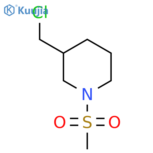 3-(Chloromethyl)-1-methanesulfonylpiperidine structure