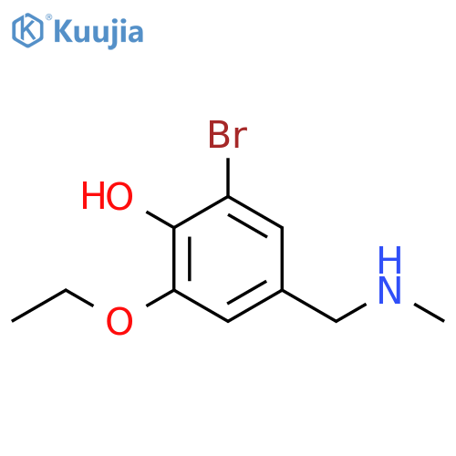 2-bromo-6-ethoxy-4-(methylamino)methylphenol structure