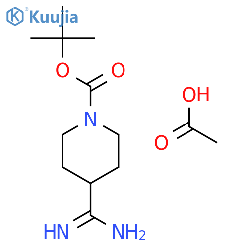 acetic acid; tert-butyl 4-carbamimidoylpiperidine-1-carboxylate structure
