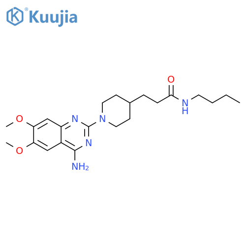 4-Piperidinepropanamide,1-(4-amino-6,7-dimethoxy-2-quinazolinyl)-N-butyl- structure