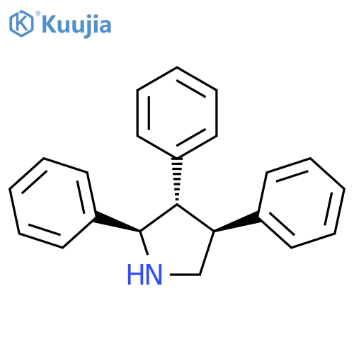 Pyrrolidine, 2,3,4-triphenyl-, (2R,3S,4S)-rel- structure