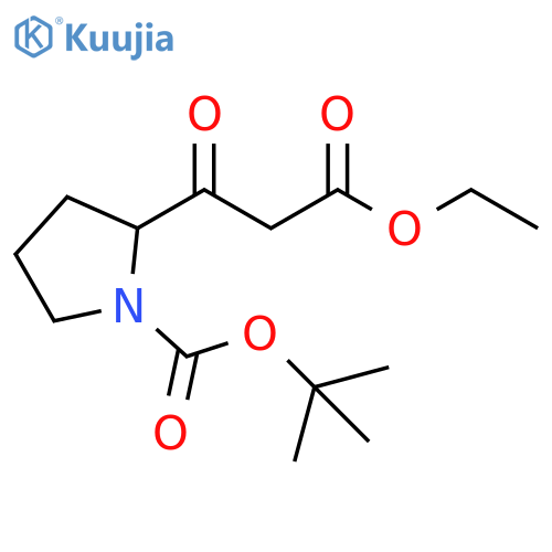 1-BOC-BETA-OXO-2-PYRROLIDINEPROPANOIC ACID ETHYL ESTER structure