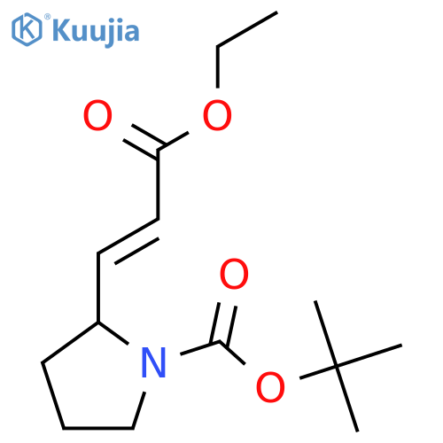 1-Pyrrolidinecarboxylic acid, 2-(3-ethoxy-3-oxo-1-propenyl)-, 1,1-dimethylethyl ester structure
