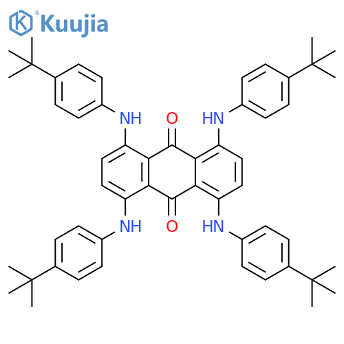 9,10-Anthracenedione, 1,4,5,8-tetrakis[[4-(1,1-dimethylethyl)phenyl]amino]- structure