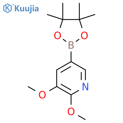 2,3-dimethoxy-5-(4,4,5,5-tetramethyl-1,3,2-dioxaborolan-2-yl)pyridine structure