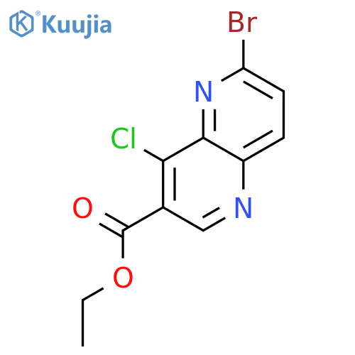 Ethyl 6-bromo-4-chloro-1,5-naphthyridine-3-carboxylate structure