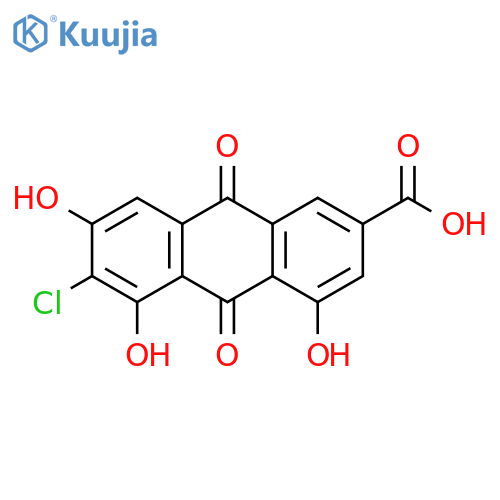 4,5,7-Trihydroxyanthraquinone-2-carboxylic acid; 6-Chloro structure