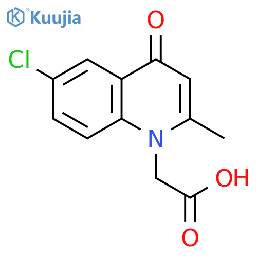 2-(6-chloro-2-methyl-4-oxoquinolin-1(4H)-yl)acetic acid structure