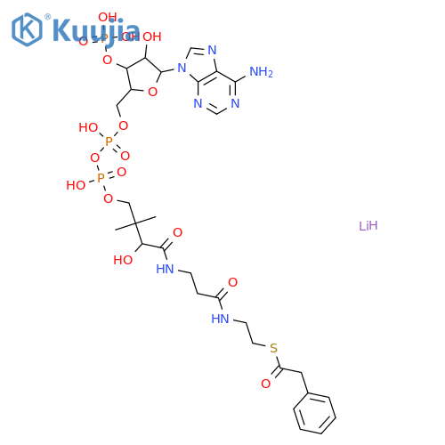 Coenzyme A, S-(benzeneacetate), lithium salt (9CI) structure