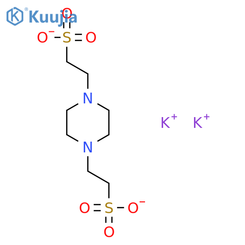 1,4-Piperazinediethanesulfonic acid, dipotassium salt structure