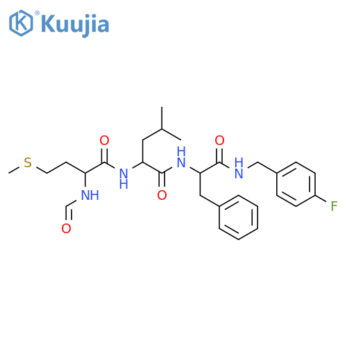 L-Phenylalaninamide,N-formyl-L-methionyl-L-leucyl-N-[(4-fluorophenyl)methyl]- (9CI) structure