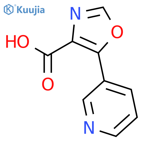 5-(pyridin-3-yl)-1,3-oxazole-4-carboxylic acid structure
