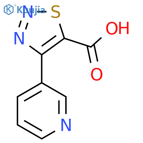 4-(Pyridin-3-yl)-1,2,3-thiadiazole-5-carboxylic acid structure