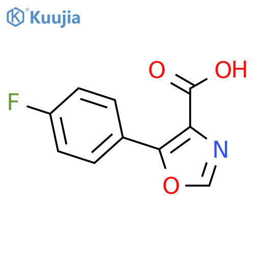 5-(4-fluorophenyl)-1,3-oxazole-4-carboxylic acid structure