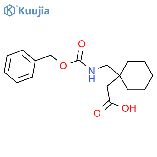 2-[1-({[(benzyloxy)carbonyl]amino}methyl)cyclohexyl]acetic acid structure