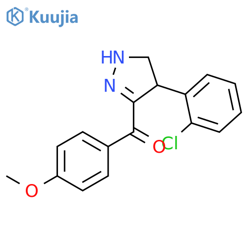 Methanone, [4-(2-chlorophenyl)-4,5-dihydro-1H-pyrazol-3-yl](4-methoxyphenyl)- structure