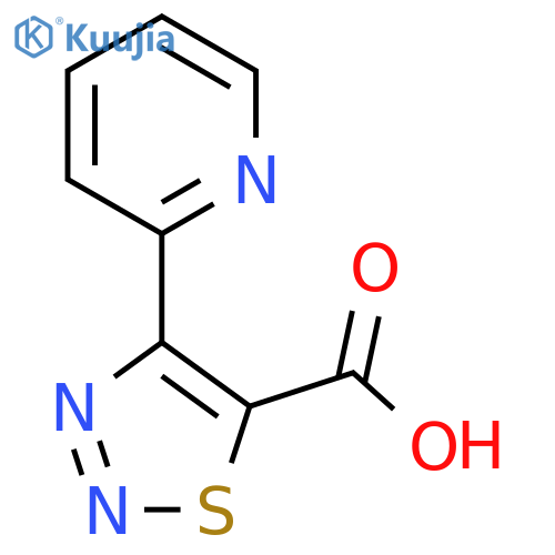 4-(Pyridin-2-yl)-1,2,3-thiadiazole-5-carboxylic acid structure