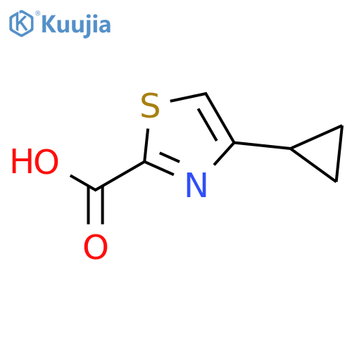4-cyclopropyl-1,3-thiazole-2-carboxylic acid structure