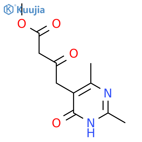 Methyl 4-(4-hydroxy-2,6-dimethylpyrimidin-5-yl)-3-oxobutanoate structure