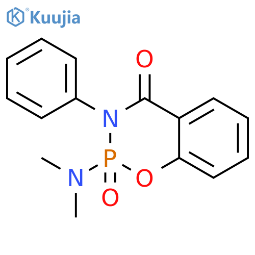 4H-1,3,2-Benzoxazaphosphorin-4-one, 2-(dimethylamino)-2,3-dihydro-3-phenyl-, 2-oxide structure