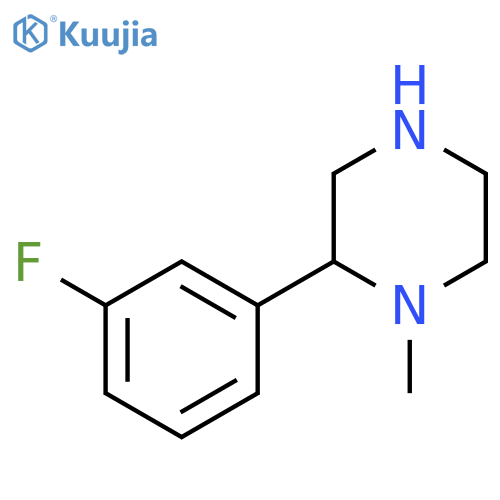 2-(3-fluorophenyl)-1-methylpiperazine structure