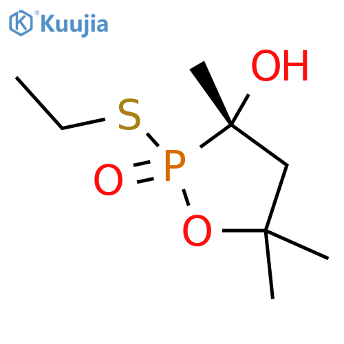 1,2-Oxaphospholan-3-ol,2-(ethylthio)-3,5,5-trimethyl-, 2-oxide, cis- (9CI) structure