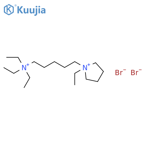 Pyrrolidinium, 1-ethyl-1-[5-(triethylammonio)pentyl]-, dibromide structure