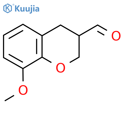 8-methoxy-3,4-dihydro-2H-1-benzopyran-3-carbaldehyde structure