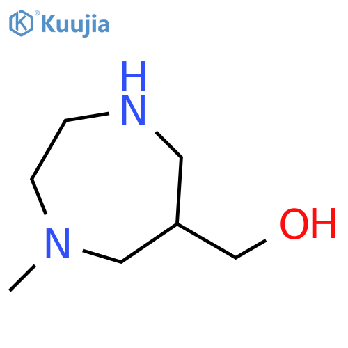 (1-methyl-1,4-diazepan-6-yl)methanol structure