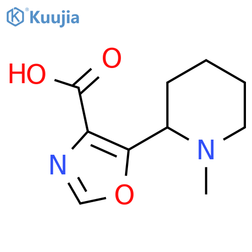 5-(1-Methylpiperidin-2-yl)-1,3-oxazole-4-carboxylic acid structure