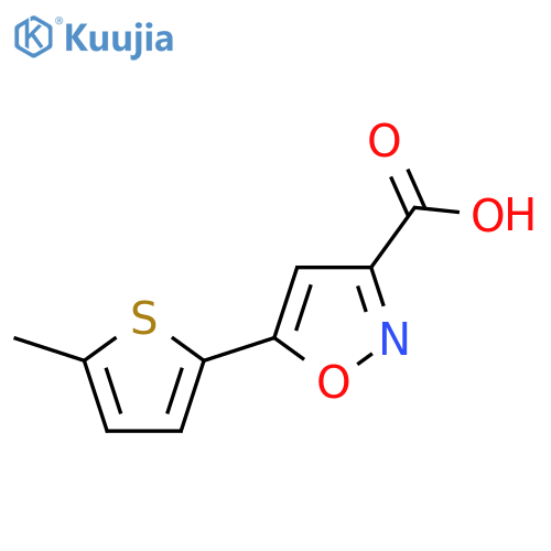5-(5-methylthiophen-2-yl)-1,2-oxazole-3-carboxylic acid structure