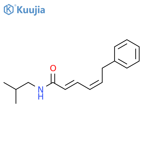 2,4-Hexadienamide, N-(2-methylpropyl)-6-phenyl-, (E,Z)- structure