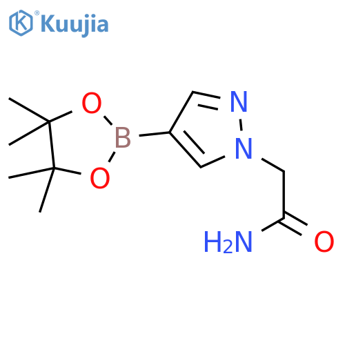 2-[4-(tetramethyl-1,3,2-dioxaborolan-2-yl)-1H-pyrazol-1-yl]acetamide structure