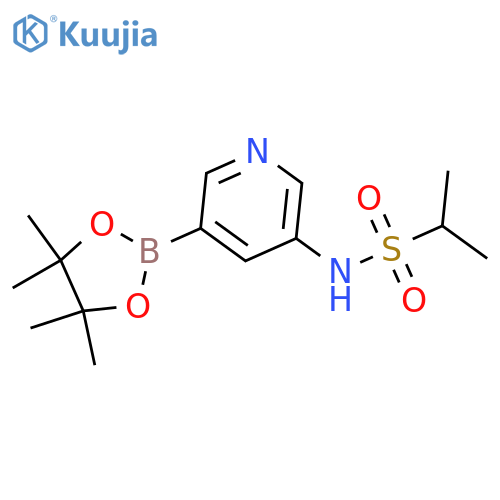 N-(5-(4,4,5,5-Tetramethyl-1,3,2-dioxaborolan-2-yl)pyridin-3-yl)propane-2-sulfonamide structure