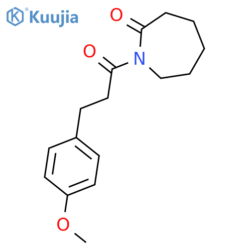 2H-Azepin-2-one, hexahydro-1-[3-(4-methoxyphenyl)-1-oxopropyl]- structure