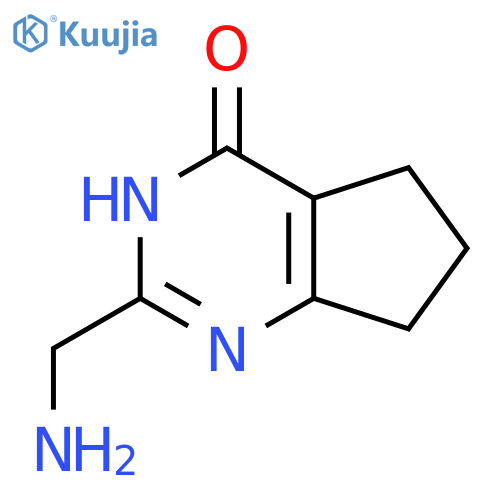 2-(aminomethyl)-3H,4H,5H,6H,7H-cyclopentadpyrimidin-4-one structure