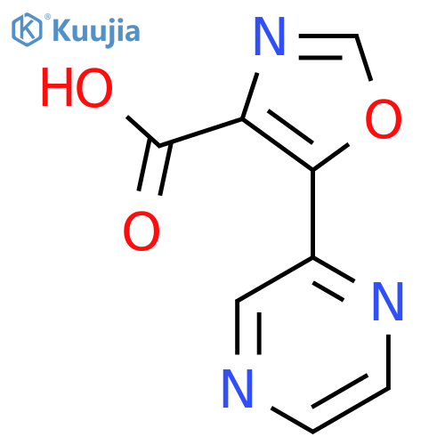 5-Pyrazin-2-yl-1,3-oxazole-4-carboxylic acid structure