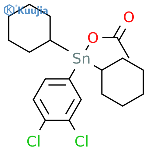 Stannane, (acetyloxy)dicyclohexyl(3,4-dichlorophenyl)- structure