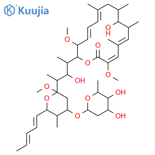 Oxacyclohexadeca-3,5,11,13-tetraen-2-one,16-[(1S,2R,3S)-3-[(2R,4R,5S,6R)-4-[(2,6-dideoxy-b-D-arabino-hexopyranosyl)oxy]tetrahydro-2-methoxy-5-methyl-6-[(1E,3E)-1,3-pentadienyl]-2H-pyran-2-yl]-2-hydroxy-1-methylbutyl]-8-hydroxy-3,15-dimethoxy-5,7,9,11-tetramethyl-,(3Z,5E,7R,8S,9S,11E,13E,15S,16R)- (9CI) structure