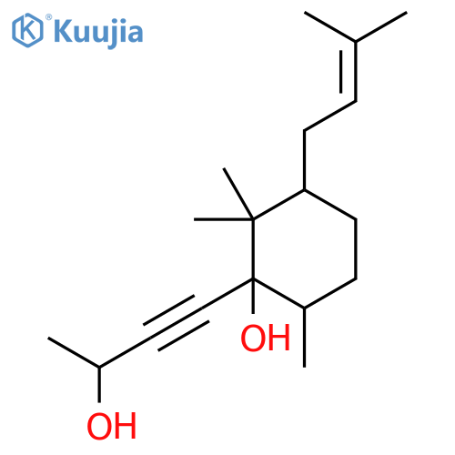Cyclohexanol, 1-(3-hydroxy-1-butynyl)-2,2,6-trimethyl-3-(3-methyl-2-butenyl)- structure