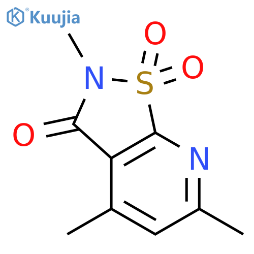Isothiazolo[5,4-b]pyridin-3(2H)-one,2,4,6-trimethyl-, 1,1-dioxide structure