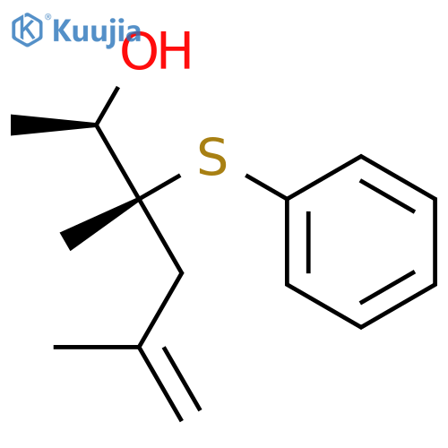 5-Hexen-2-ol, 3,5-dimethyl-3-(phenylthio)-, (R*,R*)- structure