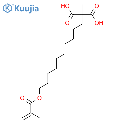 Propanedioic acid, methyl[10-[(2-methyl-1-oxo-2-propenyl)oxy]decyl]- structure